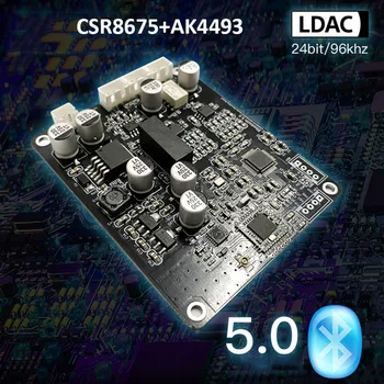 LDAC CSR8675 Bluetooth 5.0 Receptor Decodor Audio Bord AK4493 DAC Decodare Audio Cu Antena 24BIT APTX HD