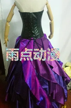 2020 New Little Mermaid Dress Mare Vrăjitoare Ursula Printesa Rochie de Cosplay Costum Violet Halloween cosplay, costume și peruci