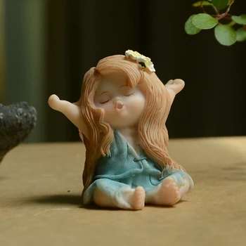 De zi cu zi de Colectare drăguț copil Figurine Zână Grădină de Decor Înger casa in miniatura Ornament fata Festival de cadouri