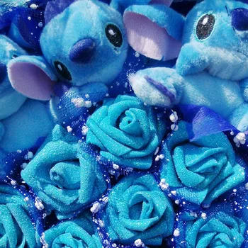 Desene Animate Stitch Buchet De Pluș Animale De Pluș Jucarii Moale Drăguț Artificiale Kawaii Flori False Cel Mai Bun Ziua De Naștere Fete De Crăciun Cadouri