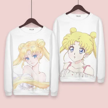 Unisex Anime Sailor Moon Tsukino Usagi O de Gât pulover Hoodie jacheta haina Sailor Moon Mamoru Chiba Hanorace Jachete
