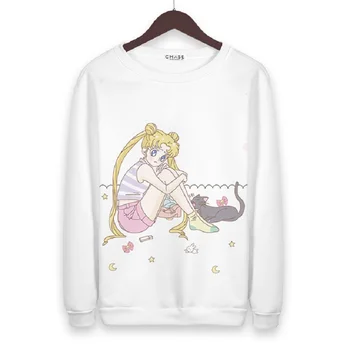 Unisex Anime Sailor Moon Tsukino Usagi O de Gât pulover Hoodie jacheta haina Sailor Moon Mamoru Chiba Hanorace Jachete