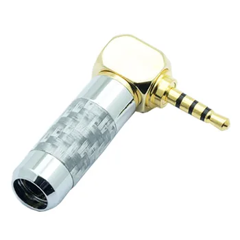 10buc/lot Jack 2.5 mm, 4 Poli, Masculin Plug Fibra de Carbon Unghi Drept 2.5 mm Mufă de Lipire Sârmă Căști Conector pentru Cablu 6MM