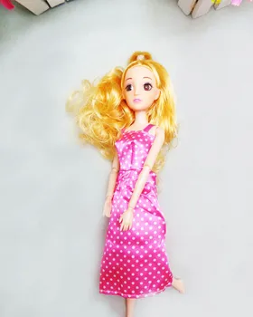 7pcs/set Haine Casual Rochie Lunga Pentru Papusa Barbie Vestido Vesta Rochie De 1/6 BJD Păpuși de Înaltă Calitate Papusa Accesorii Copii Cadou