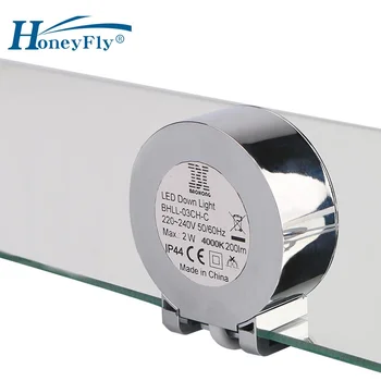 HoneyFly NOU Senzor IR Comutator 250W 100-240V cu LED-uri Lampă Oglindă Clip Montat 4000K 220V IR Mișcare Comutator+Oglinda Lumina(Un Set)