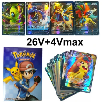 30pcs Carduri Pokemon V Vmax Stralucitoare Card engleză Sabie Scut Booster Box de Colectie Carte de Joc de Tranzacționare Pentru Copii Childer Jucarie Cadou