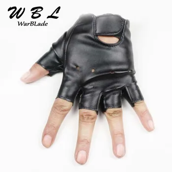 Mănuși din piele pentru Copii Băiat Fetele palmare Chilidren Jumătate Degetul Mănuși cu un deget Respirabil Negru Gants enfants Calitativ Ridicat