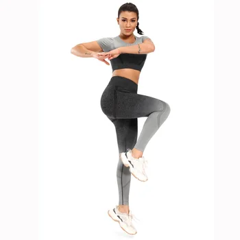 Pentru femei e sală de Gimnastică fără Sudură de Fitness Îmbrăcăminte 2020 iute Uscat Antrenament Yoga Set Femeile Gradient de Trening Sport Sutien Jambiere Două Bucata Set