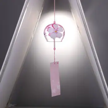 Sticlă Clopoței de Vânt în stil Japonez Vânt Chime Simplu și Frumos Eticheta Pandantiv Clopoteii de Vant Clopote pentru Ușă Fereastră Decor