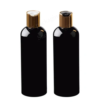 30pcs 300ml negru gol de aur discuri cosmetice de top PET lotiune de sticle de 300cc sampon gel de sticla de plastic Lichid săpun de călătorie sticla