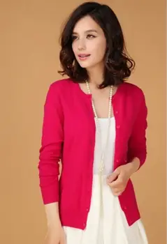 2019 Feminin Nou Cashmere Cardigan O-Gât Tricot Camasa Slim Versiunea Coreeană De Șantiere Mari Pulover Scurt Femei Rochie