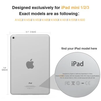 Silicon de Caz pentru iPad Mini 1 2 3 Clar Transparent Cazuri TPU Moale Capacul din Spate Tabletă Coque pentru iPad Mini 2 3 7.9 inch de Protecție