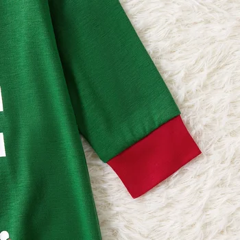 PatPat 2020 Iarna Noi Ce Elf ' Familia Amuzant de Craciun Set Pijama Verde Familia Seturi