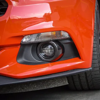 SHINEKA Fibră de Carbon Mașină de Ceață Față Lampă Cadru de Acoperire de Lumină Inel Sticker Decor pentru Ford Mustang+