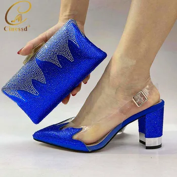 Noul Design de Pantofi pentru Femei de Lux 2020 Pantofi italieni cu Saci de Potrivire Italian de Pantofi si Genti Set Pentru Petrecerea de Nunta