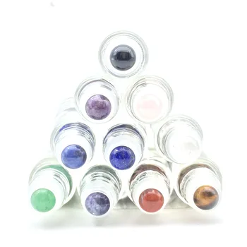 20buc Piatră prețioasă Naturale Roller Ball se Potrivesc 5ml 10ml Parfum Ulei Esențial Rola Pe o Grosime de Sticle de Sticlă