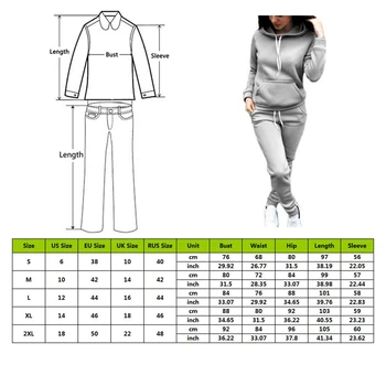 Femei Cu Glugă Două Bucata Set Feminin Casual Cordon Buzunar Frontal Trening Pulover Top+Pantaloni Costum 2019 Toamna Dantelă Sus Ti Se Potriveste