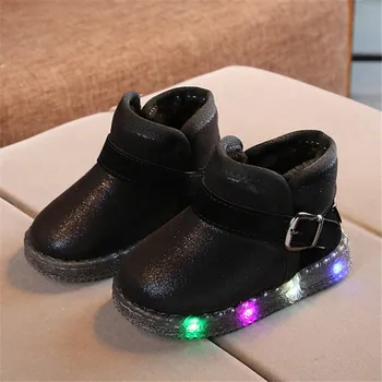 Copii Cizme Pentru Fete Cald Glezna Copii Pantofi Cu Lumina Cizme Copii De Iarna Copilul Copil Fete De Lumină Led Pantofi Cizme Marimea 21