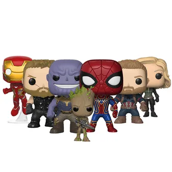 Funko POP Avengers 3: Infinity War THANOS IRON MAN Grootted THOR brinquedos Colecție de Vinil Figurine jucarii pentru Copii