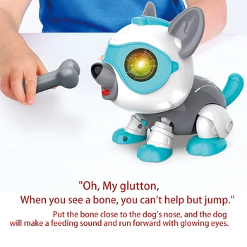 Jucărie De Control Vocal Senzor Tactil Robot Pui De Câine Jucărie Interactiv Cadou De Ziua Puzzle Pentru Copii Cadou De Crăciun De Jucărie