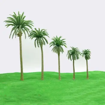 10BUC/Set Simulare Copac de nucă de Cocos Model de Plastic Mini-Palmier, Peisaj Aspect DIY Recuzită Microlandscape Decor