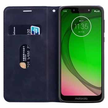 Telefon Flip din Piele de Caz Pentru Motorola Moto G7 G8 Juca Plus de Putere Lite Acoperire Magnetică PU Caz Coajă de Protecție Portofel Protector