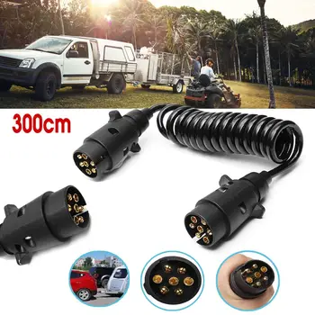 300cm 7 Pin Trailer Lumina Bord Cablu de Extensie Conduce Camion Plug Socket Sârmă Parte