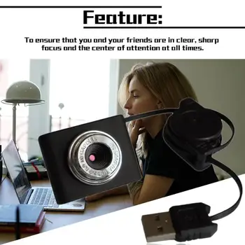 8 Milioane de Pixeli Mini camera web HD Web Camera Calculator cu Microfon pentru Desktop Laptop USB Plug and Play