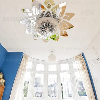 Casa 3d autocolante soare floare mare decalcomanii de perete tavan autocolante decorative oglinzi living rotund acasă decor dormitor R033