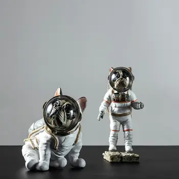 Spațiu de Simulare de Animale Drăguț Cățeluș Statuie BULLDOG FRANCEZ Câine Spațiu Creativ Decor Acasă Rășină de Acțiune Figura Model de Jucărie