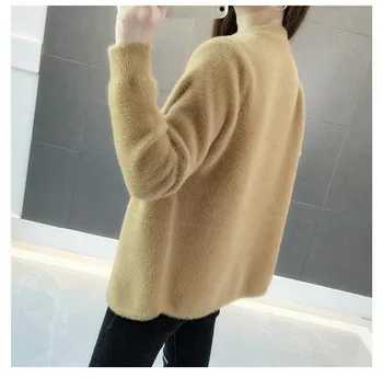 Blană de nurcă de toamnă și de iarnă pulover haina 2020 nouă femei vrac catifea cu mâneci lungi cardigan PZ2438