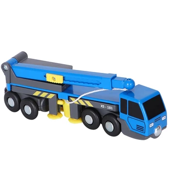 Multifunctional Tren de Jucărie Set Accesorii Mini Macara Camion de Jucărie Vheicles Jucărie pentru Copii Compatibil cu Piese de Lemn de cale Ferată