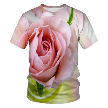Moda de vara pentru Bărbați și Femei T-shirt 3D Flori Imprimate Casual T-shirt Haine Frumoase Asiatice Marimea S-6XLT Tricouri