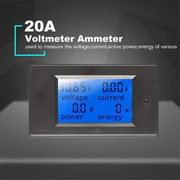 Digital Power Contor de Energie DC Voltmetru Ampermetru Wattmeter Khw Monitor de Putere Cu Șunt de Curent Tester Baterie Tester