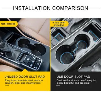 Masina Poarta Slot Mat Praf Nealunecoase Ușa Groove Pad Mat Pentru Renault Clio 4 Car Styling Interior Accesorii