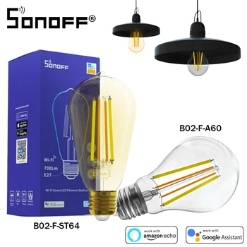 SONOFF B02-F-ST64/A60 Smart Wi-Fi LED Filament Bec de Economisire a Energiei Lumina Estompat de la Distanță de Control Vocal prin intermediul Alexa de Start Google