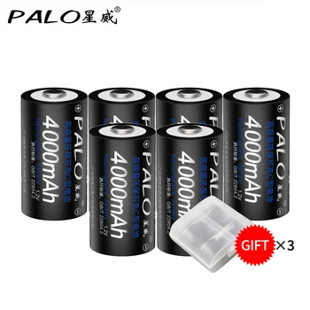 PALO Original 6 Buc Baterii C Dimensiune Baterie Ni-MH bateria de 4000mAh Acumulatori Pentru Camera frigider aragaz