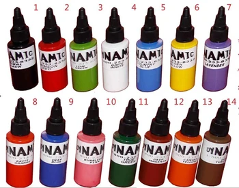 Cerneală tatuaj kit 14 culori Pielea Corpului pigment Set 30ML/flacon 1OZ