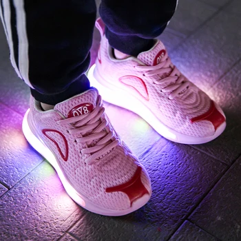 Moda Copii Condus Pantofi Fete Baieti Luminat Adidași Pantofi Stralucitoare pentru Copil Pernă de Aer Adidași Confortabil Copil Luminos Unic