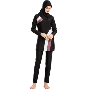 YONGSEN 2020 Femei Burkinis Islam 2 Bucata Islamic Modest costum de baie Costume de baie Musulman Plin Acopere Maneci Scurte Hijab Beachwear de Imprimare