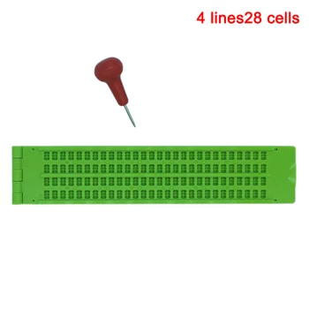 Noi 9 Linii de 30 De Celule/4 Linii de 28 Celule/27 Linie 30 De Celule Braille Scris Ardezie cu Stylus DOM668
