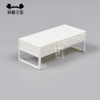 5pcs 1:25 Stil Chinezesc de Plastic Ceai Masă, Mobilier casă de Păpuși în Miniatură Papusa Accesorii