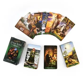 78pcs Verde Vrăjitoare de Cărți de Tarot Petrecere Tabla de Joc Oracol Carte de Joc A14 20 Dropship
