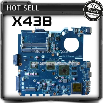 X43B Placa de baza E450/E350 CPU Pentru Asus K43B K43BR K43BY X43U K43U laptop Placa de baza X43B Placa de baza X43B Placa de baza de test ok