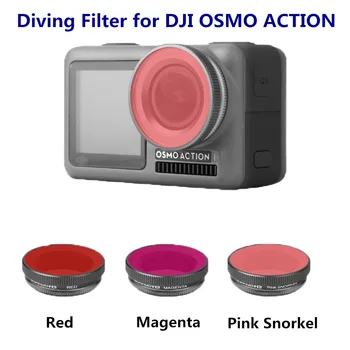 Scufundări Camera Filtru Optic din Sticla Pentru DJI Osmo Acțiune Accesorii Scufundări Rosu / Magenta / Roz Set Filtre Pentru DJI Osmo Acțiune