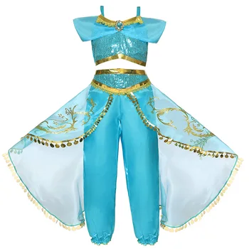 Fata Rochie De Prințesă Arabă Sirena, Jasmine Elsa Regina Zăpadă Printesa Rochie De Petrecere Costum Copil Fata Cosplay Costum De Crăciun