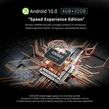 Mecool KM3 ATV-uri Android 10.0 autorizate de Google TV Box 4GB 64GB Androidtv Amlogic S905X2 KM9 Pro 4GB RAM 32GB 4K Wifi Set Top Box