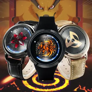 NARUTO Uzumaki Kurama Sharingan Sasuke Led-uri Impermeabil Ceas cu Ecran Tactil Digital de Lumină Ceas Ceas de mână Cosplay Recuzită Cadou Nou
