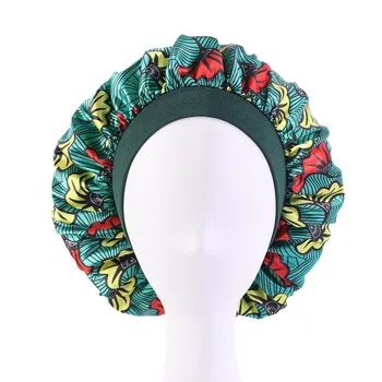 Noi Femeile Bandă Largă Africane model de imprimare matasoasa capota Ankara capac matasoasa Somn de Noapte Pălărie Pierderea Parului Capac Doamnelor Turban articole pentru acoperirea capului