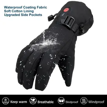 SALVATORUL încălzire mănuși de 7.4 V baterie de încălzire de iarnă mănuși de cald în aer liber, călărie schi mănuși de cald